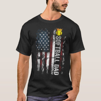 Softll Papa US-Flagge Geschenke für Papa Männer Pa T-Shirt