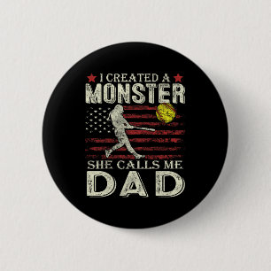Softll Papa US-Flagge Ich habe ein Monster erschaf Button