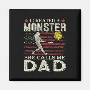 Softll Papa US-Flagge Ich habe ein Monster erschaf Magnet