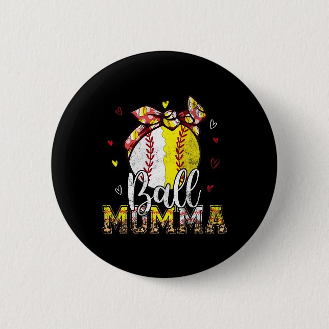 Softll Sell Ll Momma Ndana Leopard Mütter Day Button (Vorderseite)