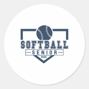 Softll Senior Night Softll Senior 2026 Abschlussfe Runder Aufkleber
