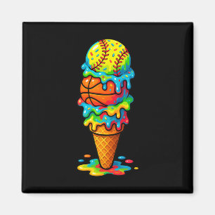 Softll Sketll Eiscreme-Tropf Farbenspiel Sommer-Sp Magnet