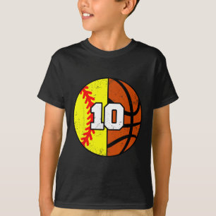Softll Sketll Nummer 10 Jersey Lustig 10. Geburtst T-Shirt