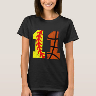 Softll Sketll Nummer 11 Trikot Lustiger 11. Geburt T-Shirt