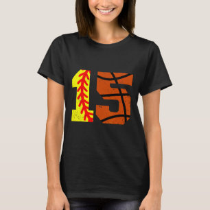 Softll Sketll Nummer 15 Jersey Lustig 15. Geburtst T-Shirt