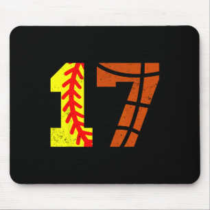 Softll Sketll Nummer 17 Trikot Lustiger 17. Geburt Mousepad