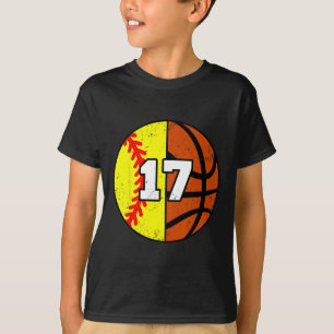 Softll Sketll Nummer 17 Trikot Lustiger 17. Geburt T-Shirt