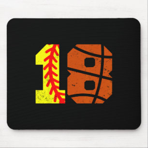 Softll Sketll Nummer 18 Trikot Lustiger 18. Geburt Mousepad