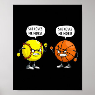 Softll Sketll Sie liebt mich mehr Frauen Poster