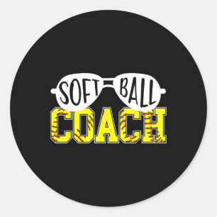 Softll-Trainer Softll-Coaching Lustiger Softll-Tra Runder Aufkleber