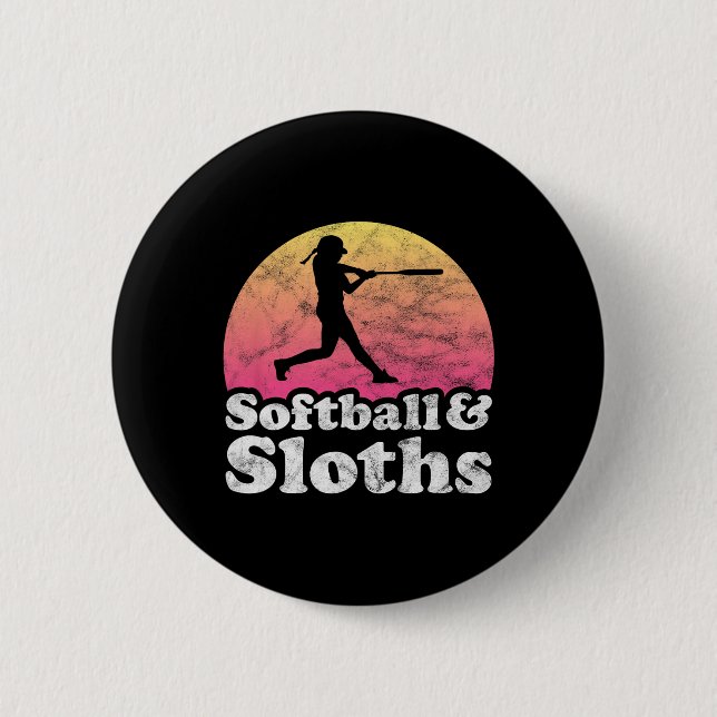 Softll Und Faultiere Frauen Oder Mädchen Faultier  Button (Vorderseite)