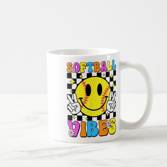 Softll Vibes Softll Retro Groovy Spieltag Mädchen  Kaffeetasse (Rechts)
