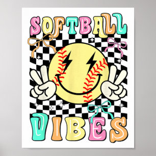 Softll Vibes Spieltag Coquette Bogen Lächeln Gesic Poster