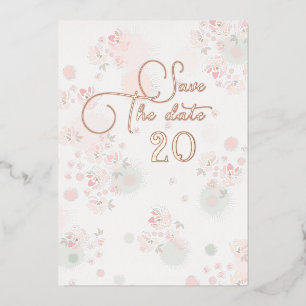Softness Tea Rose Hochzeit speichern das Datum Folieneinladung
