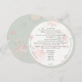 Softness Tee Rose Hochzeitkreis Menükarte