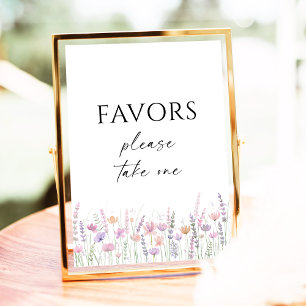 Softpastell-Blumen-Wildblumen-Hochzeitsgunst-Beach Poster