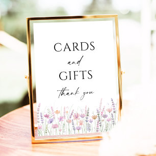 Softpastell-Wildblumen-Hochzeitskarten- und Gesche Poster