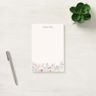 Softpastell-Wildblumen-personalisierte Post-it-Not Post-it Klebezettel