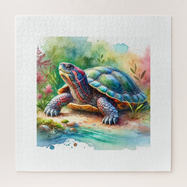 Softshell Turtle 221024AREF149 - Watercolor Puzzle (Vertikal)