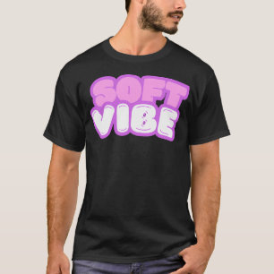 Softvibe Bubble Kawaii Ästhetische Typografie T-Shirt