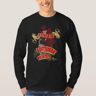 Software-Architekt Tätowierter Totenkopf und rote  T-Shirt