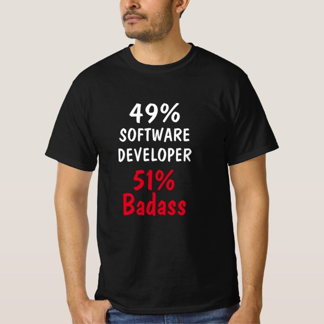 Software Developer Badass T-Shirt (Vorderseite)