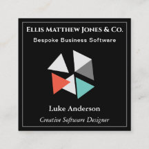 Software Developer Black Geometric QR Code