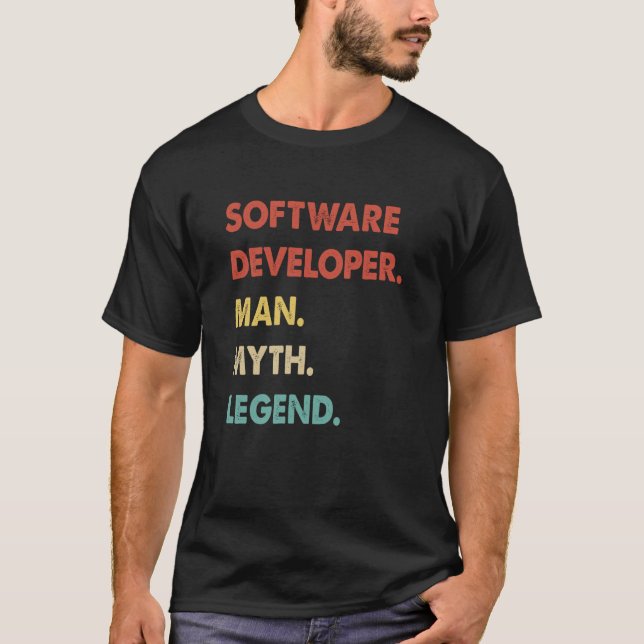 Software Developer Man Myth Legend 1 T-Shirt (Vorderseite)
