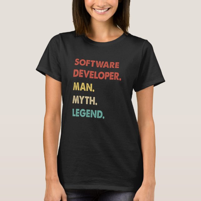 Software Developer Man Myth Legend  1 T-Shirt (Vorderseite)