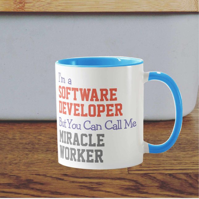 Software Developer Miracle Worker-Tasse Tasse (Von Creator hochgeladen)