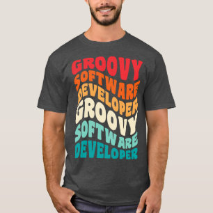 Software Developer Vintag Retro 60er 70er 80er Vib T-Shirt