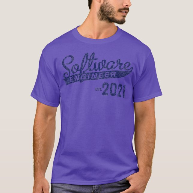 Software Engineer 2021 Abschluss Engineering T-Shirt (Vorderseite)