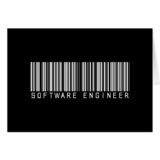 Software Engineer Bar-Code (Vorderseite (Horizontal))