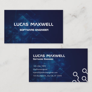 Software Engineer Business Cards dunkelblau Visitenkarte