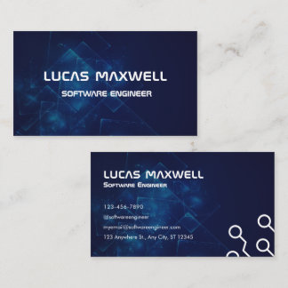 Software Engineer Business Cards dunkelblau Visitenkarte