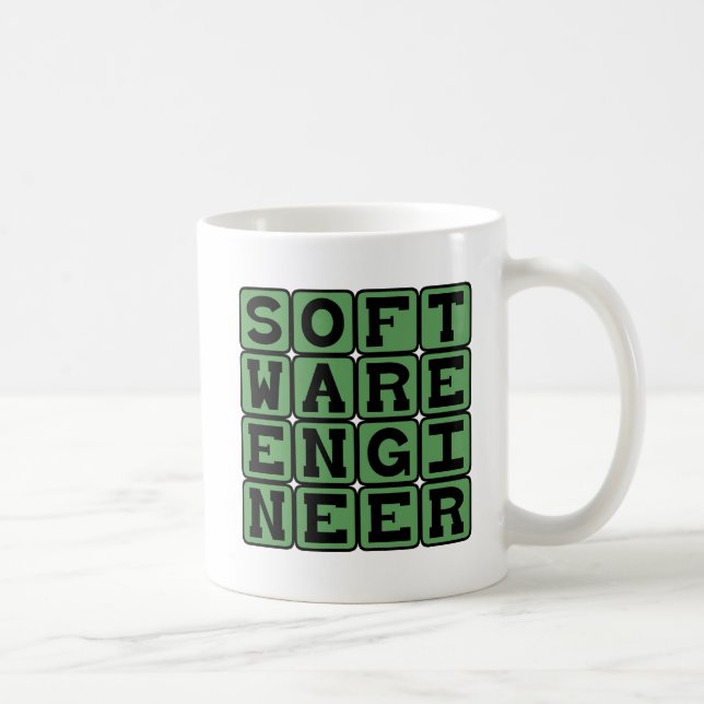 Software Engineer, Computerberuf Kaffeetasse (Rechts)
