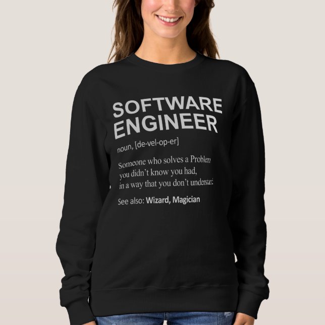 Software Engineer Definition Coder Sweatshirt (Vorderseite)