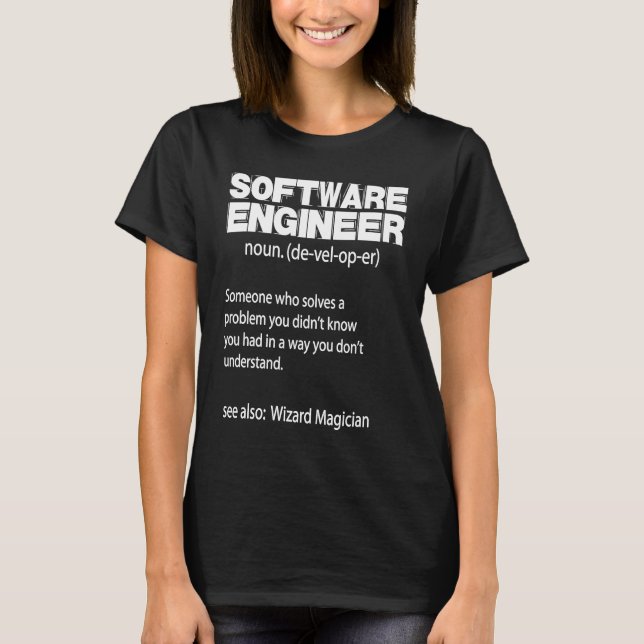 Software Engineer Definition Coder T-Shirt (Vorderseite)