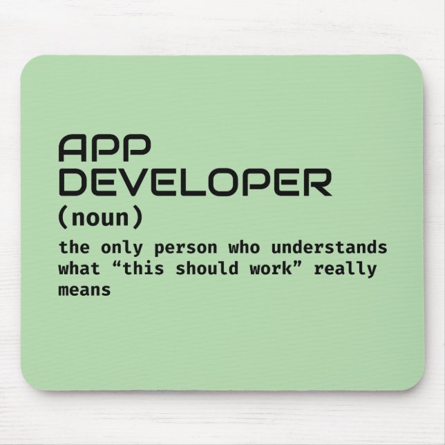 Software Engineer - Funny Job Definition Mousepad (Vorne)