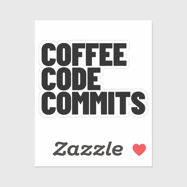 Software Engineer Life - Coffee Code Commits Devel Aufkleber (Blatt)
