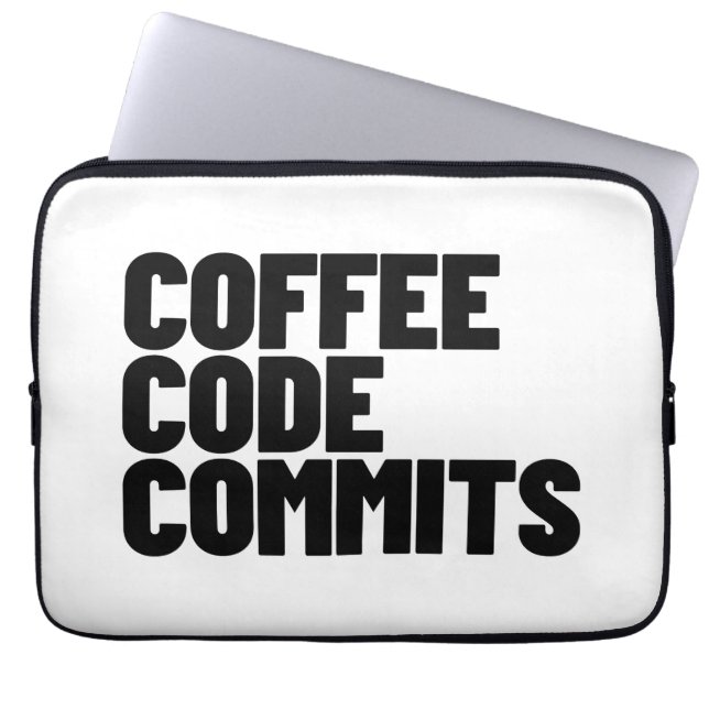 Software Engineer Life - Coffee Code Commits Devel Laptopschutzhülle (Vorderseite)