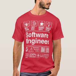 Software Engineer Product Label Funny Gift 2 T-Shirt