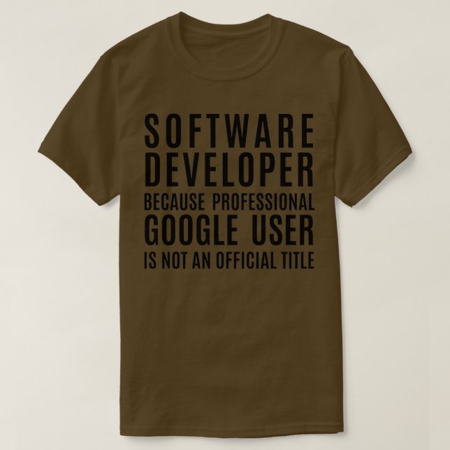 Software-Entwickler 1 T-Shirt (Design vorne)