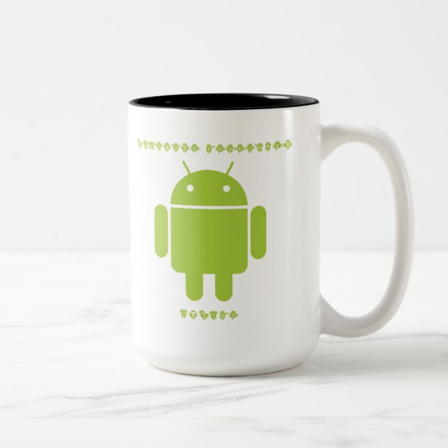 Software-Entwickler-Innere (Wanze Droid Zweifarbige Tasse (Rechts)
