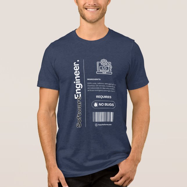 Software-Entwickler – Lustiger Arbeits-Humor, Büro Tri-Blend Shirt (Vorderseite)