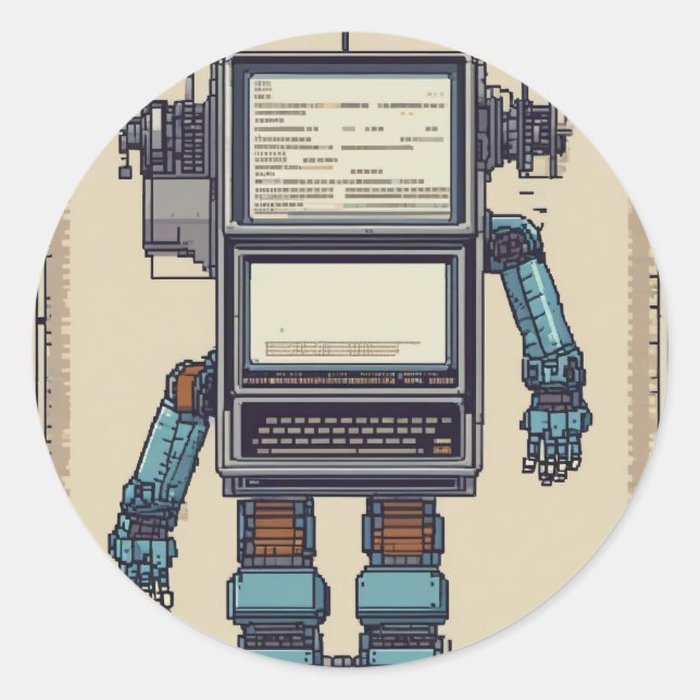 Software-Entwickler Programmierer Coding Tech Geek Runder Aufkleber (Vorderseite)