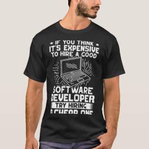 Software-Entwickler versuchen, einen billigen zu m T-Shirt