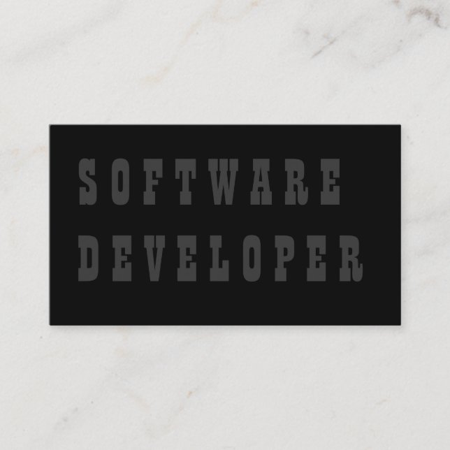 Software-Entwickler Visitenkarte (Vorderseite)
