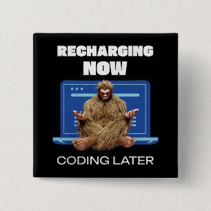 Software-Entwickler von Bigfoot Programmer Coder Button