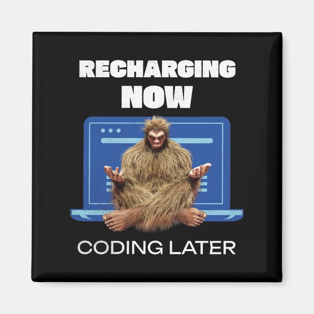 Software-Entwickler von Bigfoot Programmer Coder Magnet (Vorne)